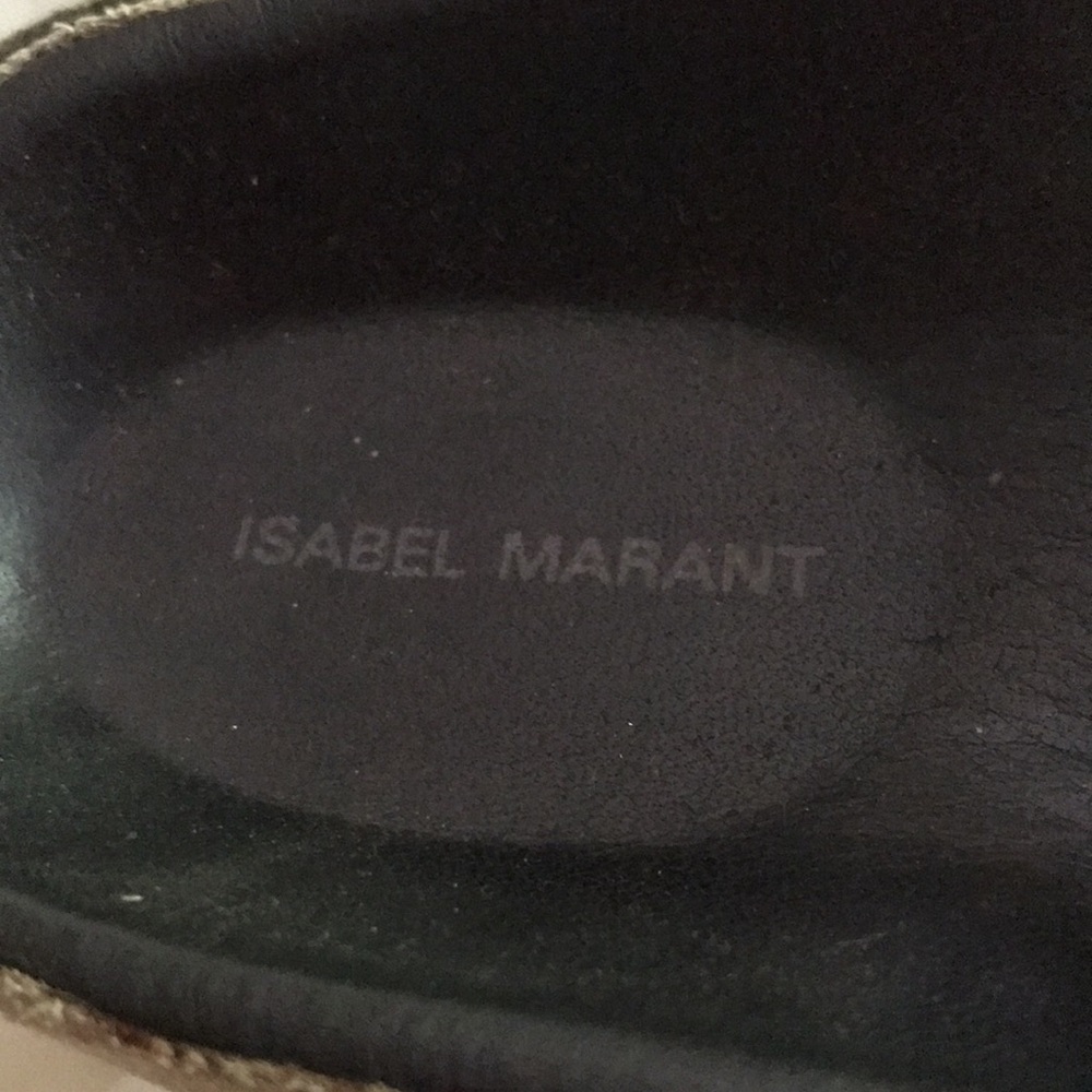 Isabel Marant Holden Black Leather Slide Sandal 38 - Picture 4 of 5